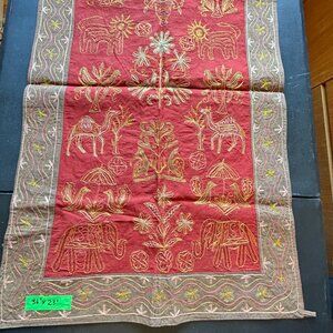 Vintage Indian Embroidered Tapestry